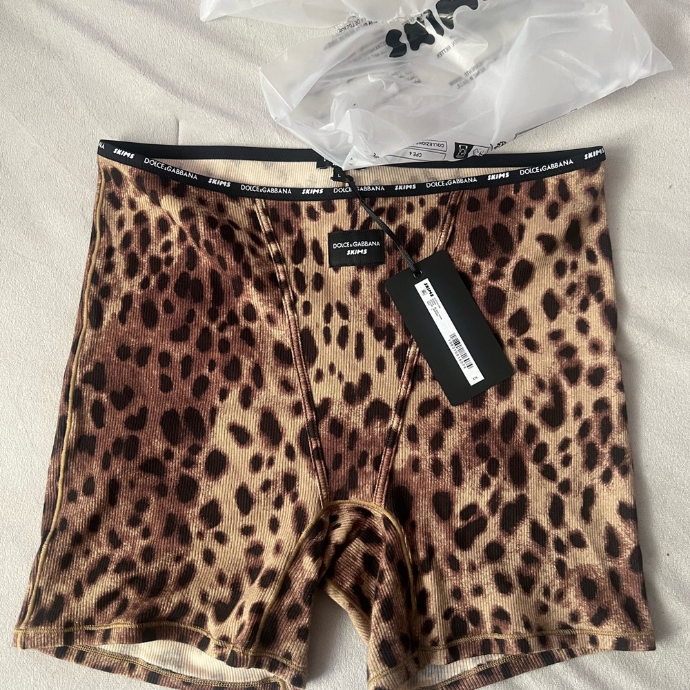 Skims x Dolce & Gabbana Leopard Print Shorts